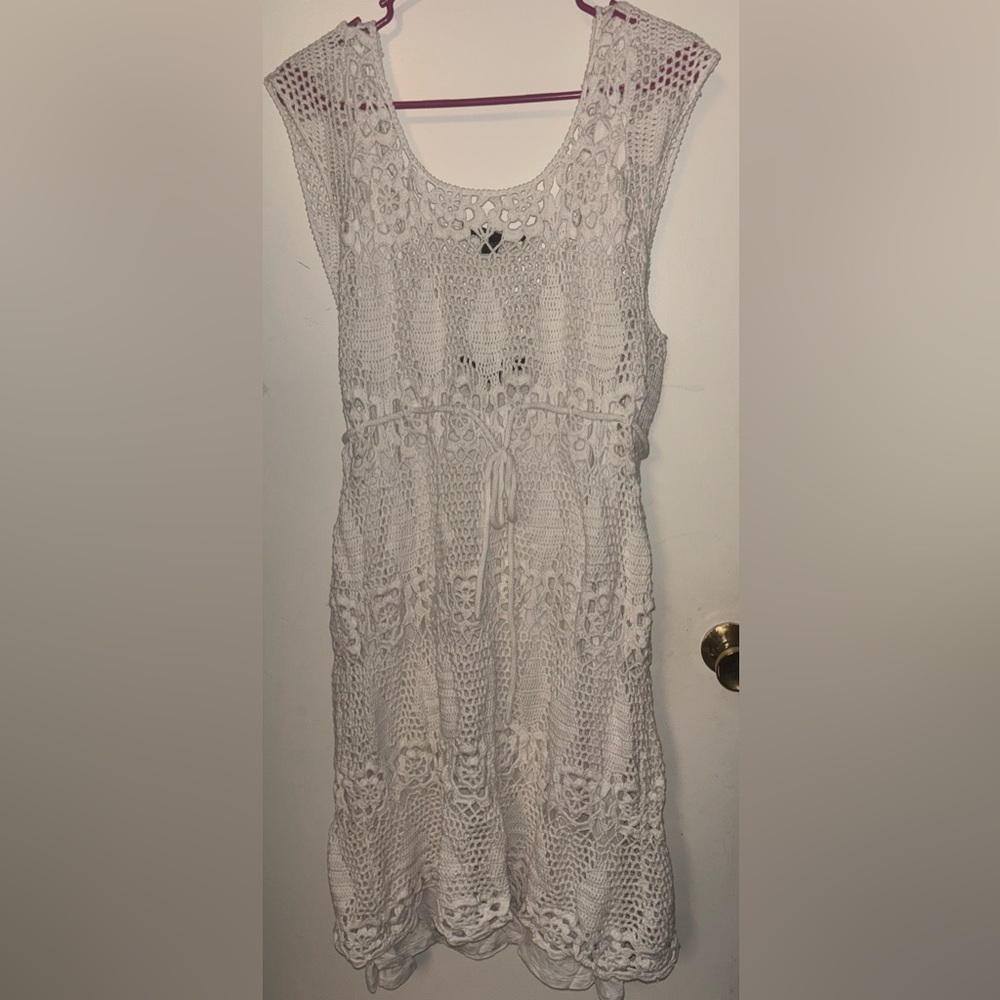 Fever Ivory Crochet Dress